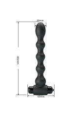 PRETTY LOVE - LYNN SILICONE ANAL PLUG 10 VIBRAZIONI NERO
