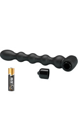 PRETTY LOVE - LYNN SILICONE ANAL PLUG 10 VIBRAZIONI NERO