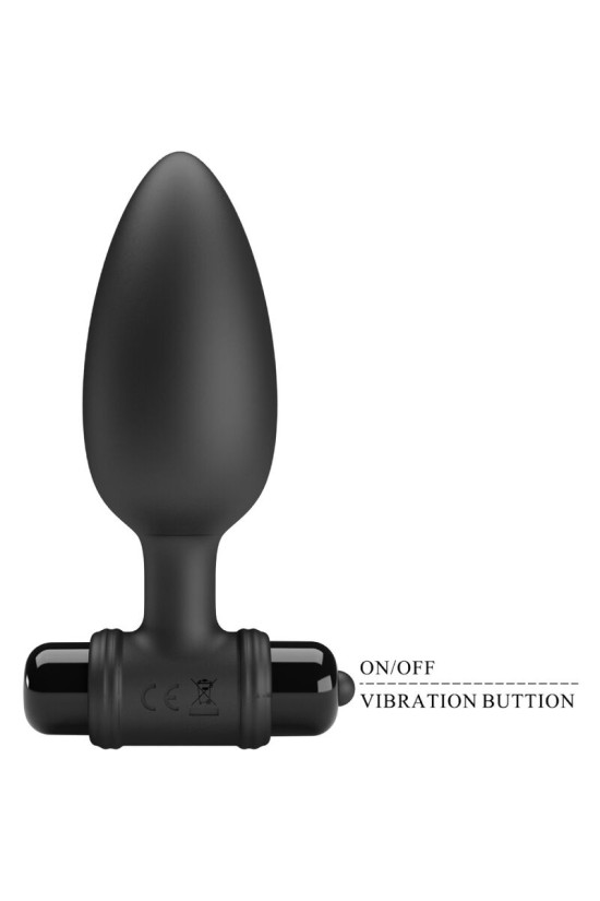 PRETTY LOVE - VIBRA BUTT PLUG 2 PLUG ANALE 10 VIBRAZIONI NERO