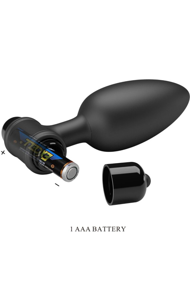 PRETTY LOVE - VIBRA BUTT PLUG 2 PLUG ANALE 10 VIBRAZIONI NERO