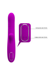 PRETTY LOVE - ANGELIQUE VIBRATORE MULTIFUNZIONE + STIMOLATORE CLITORIDE VIOLA