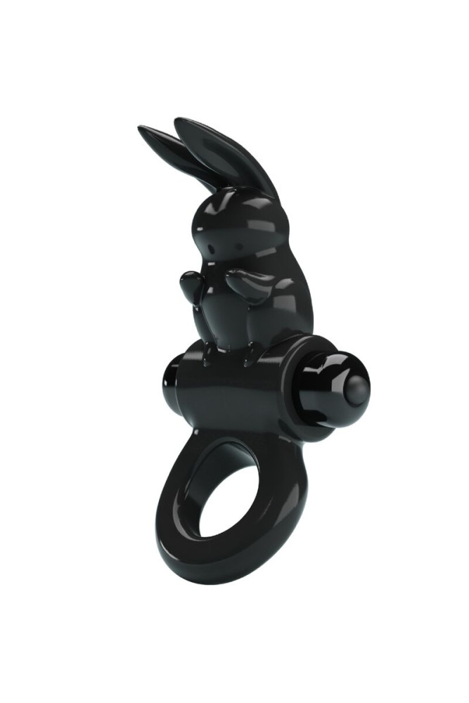 PRETTY LOVE - ANELLO VIBRATORE CONIGLIO ECCITANTE 10 VIBRAZIONI NERO