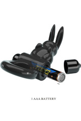 PRETTY LOVE - ANELLO VIBRATORE CONIGLIO ECCITANTE 10 VIBRAZIONI NERO