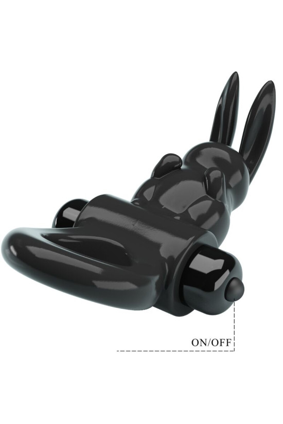 PRETTY LOVE - ANELLO VIBRATORE CONIGLIO ECCITANTE 10 VIBRAZIONI NERO