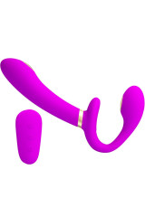 PRETTY LOVE - THUNDERBIRD DOPPIO VIBRATORE CON STRAP-ON E TELECOMANDO VIOLA