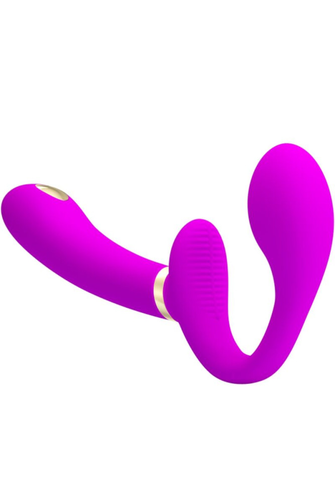 PRETTY LOVE - THUNDERBIRD DOPPIO VIBRATORE CON STRAP-ON E TELECOMANDO VIOLA