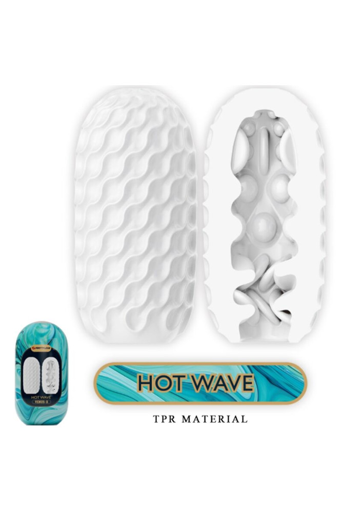 PRETTY LOVE - MASTURBATORE MASCHILE IN SILICONE HOT WAVE BIANCO