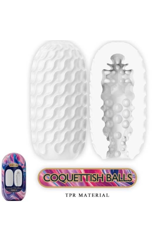PRETTY LOVE - COQUETISH BALLS SILICONE MASTURBATORE MASCHILE BIANCO