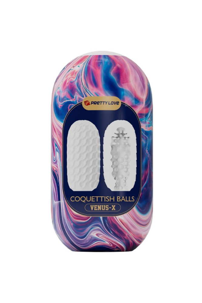 PRETTY LOVE - COQUETISH BALLS SILICONE MASTURBATORE MASCHILE BIANCO