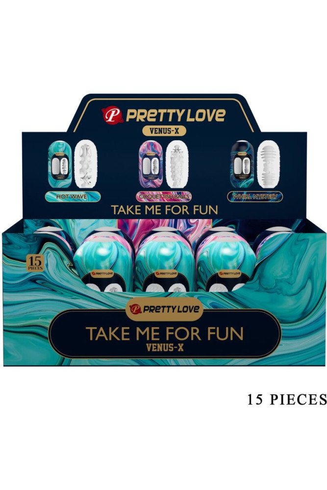 PRETTY LOVE - VENUS X 15 MASTURBATORI MASCHILI IN SILICONE BIANCO