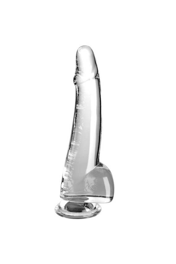 KING COCK - CLEAR DILDO CON TESTICOLI 19 CM TRASPARENTE