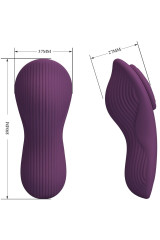 PRETTY LOVE - MANE LAY ON CLITORIDE MASSAGGIATORE 10 VIBRAZIONI TELECOMANDO VIOLA