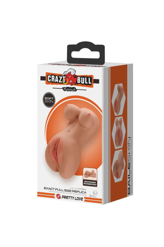 CRAZY BULL - HANNAH DOPPIO MASTURBATORE VAGINA E ANO REALISTICO MULATTO