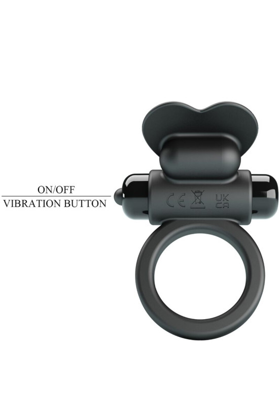 PRETTY LOVE - DEBONAIRE ANELLO VIBRANTE CONIGLIO 10 VIBRAZIONI NERO