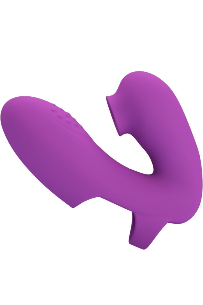 PRETTY LOVE - VIBRATORE DA DITA ATHENA CON STIMOLATORE CLITORIDEO VIOLA