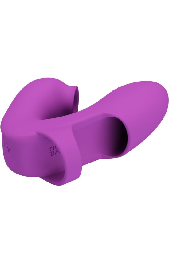 PRETTY LOVE - VIBRATORE DA DITA ATHENA CON STIMOLATORE CLITORIDEO VIOLA