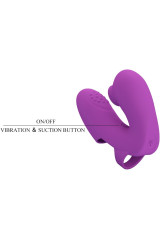 PRETTY LOVE - VIBRATORE DA DITA ATHENA CON STIMOLATORE CLITORIDEO VIOLA