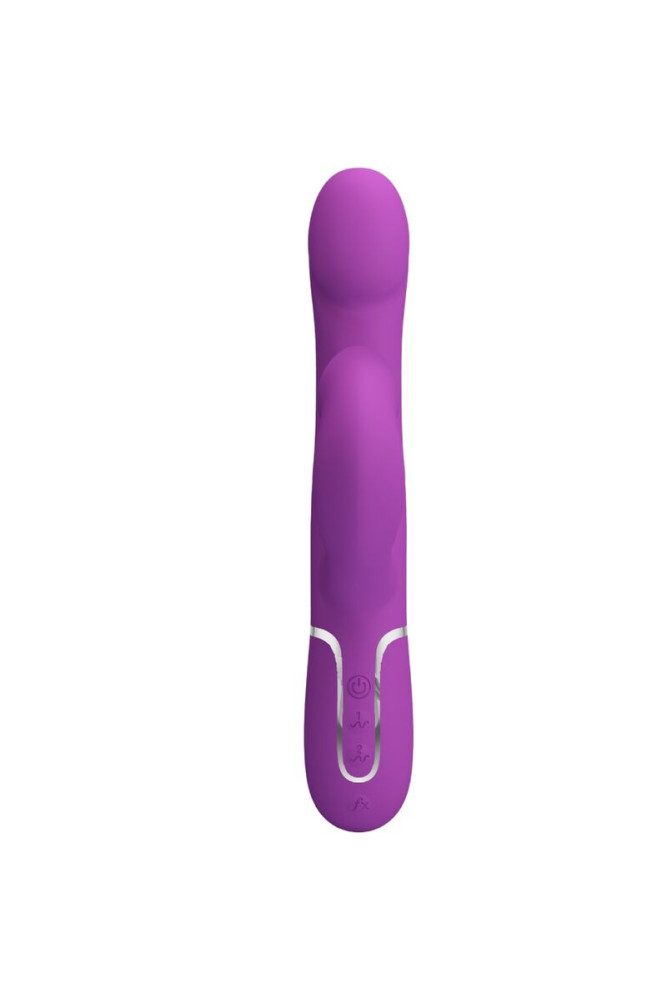 PRETTY LOVE - VIBRATORE E STIMOLATORE MULTIFUNZIONE 4 IN 1 VIOLA