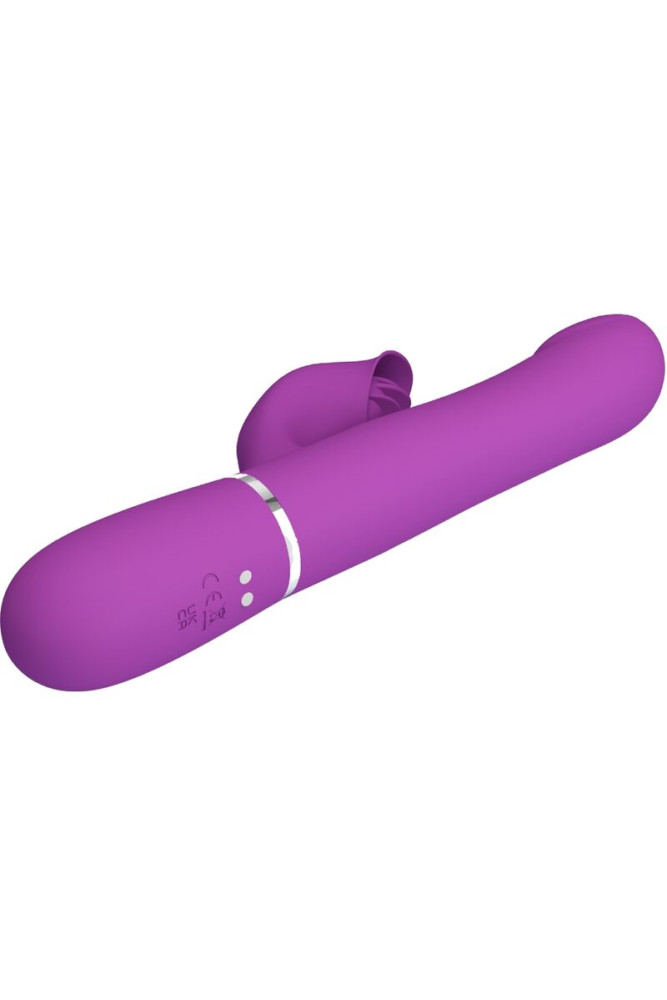 PRETTY LOVE - VIBRATORE E STIMOLATORE MULTIFUNZIONE 4 IN 1 VIOLA