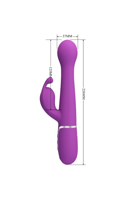 PRETTY LOVE - DEJON 3 IN 1 MULTIFUNZIONE VIBRATORE CONIGLIO VIOLA