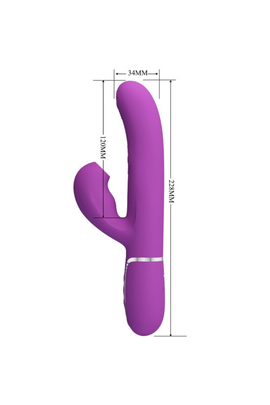 PRETTY LOVE - PERLITA 3 IN 1 VIBRATORE MULTIFUNZIONE CONIGLIO VIOLA