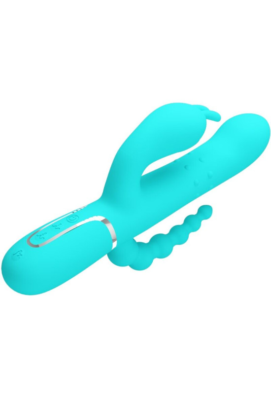 PRETTY LOVE - CAMMY 4 IN 1 MULTIFUNZIONE VIBRATORE TRIPLE RABBIT BLU