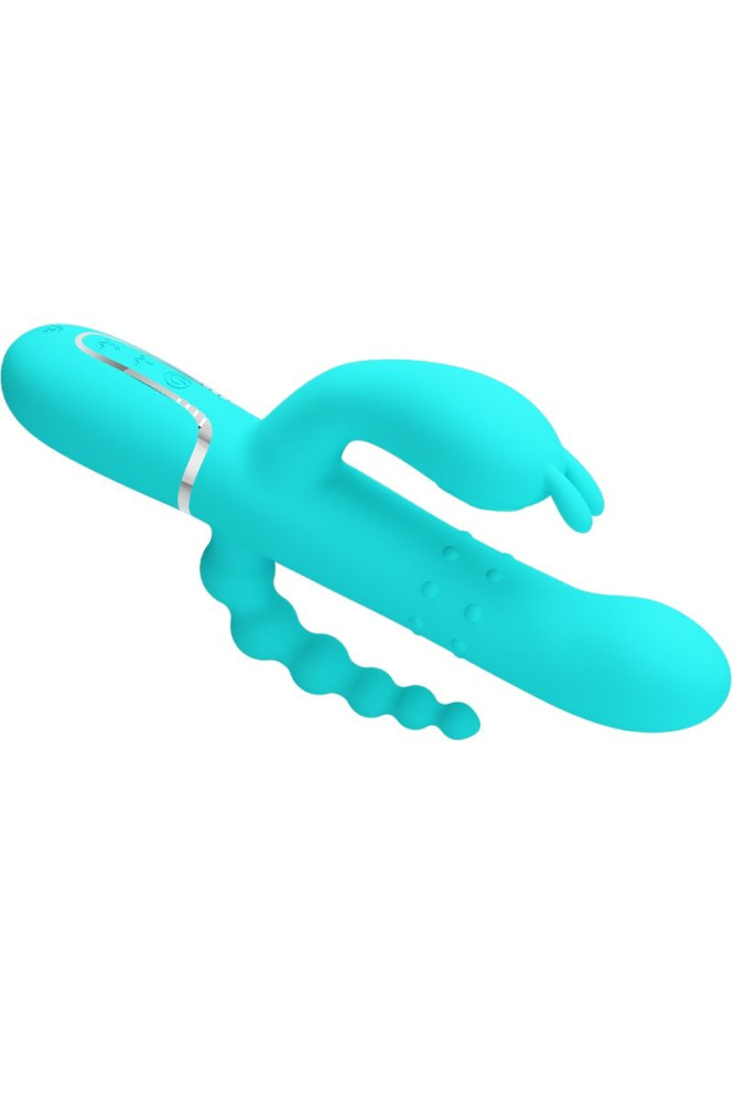 PRETTY LOVE - CAMMY 4 IN 1 MULTIFUNZIONE VIBRATORE TRIPLE RABBIT BLU
