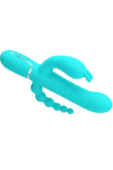 PRETTY LOVE - CAMMY 4 IN 1 MULTIFUNZIONE VIBRATORE TRIPLE RABBIT BLU