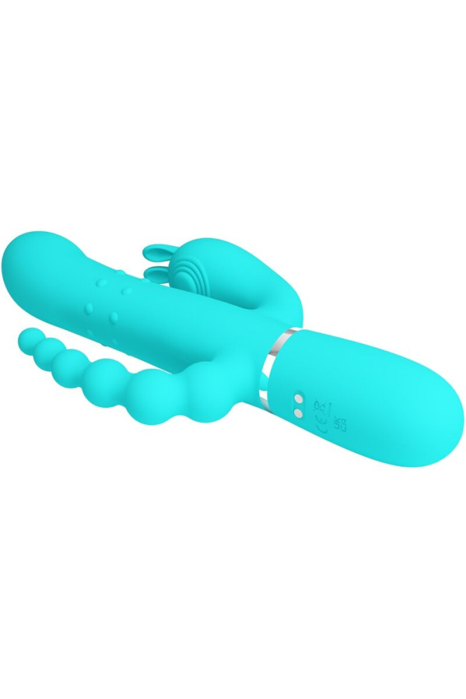 PRETTY LOVE - CAMMY 4 IN 1 MULTIFUNZIONE VIBRATORE TRIPLE RABBIT BLU