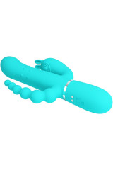 PRETTY LOVE - CAMMY 4 IN 1 MULTIFUNZIONE VIBRATORE TRIPLE RABBIT BLU