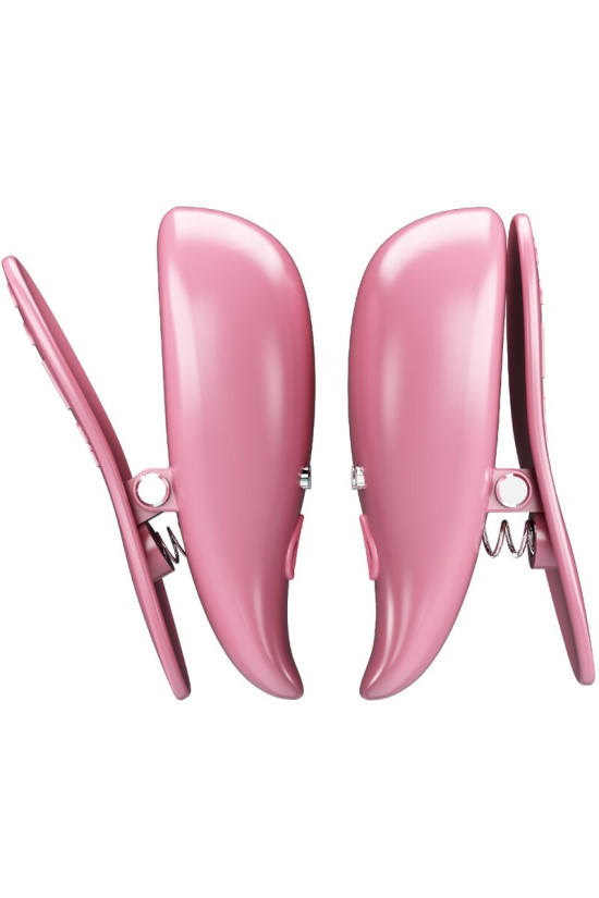 PRETTY LOVE - MORSETTI PER CAPEZZOLI CAILEY 10 VIBRAZIONI TELECOMANDO ROSA