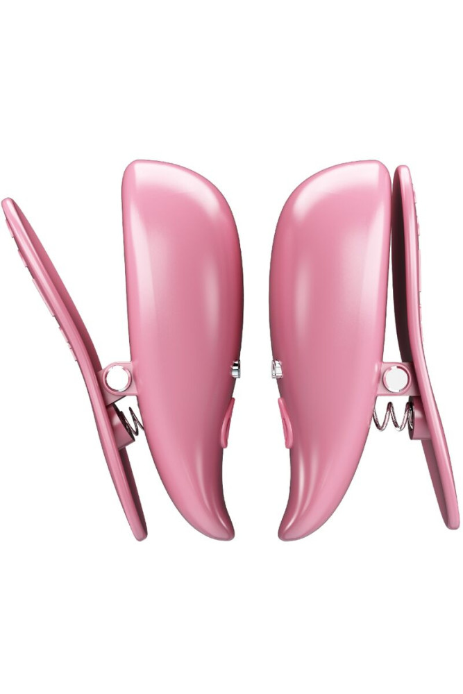 PRETTY LOVE - MORSETTI PER CAPEZZOLI CAILEY 10 VIBRAZIONI TELECOMANDO ROSA