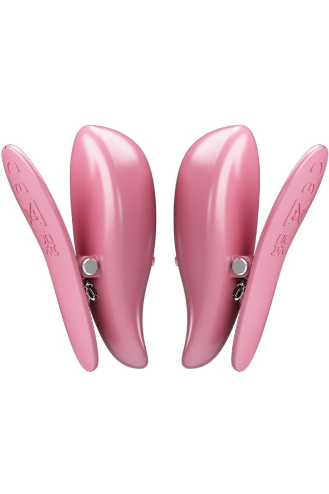 PRETTY LOVE - MORSETTI PER CAPEZZOLI CAILEY 10 VIBRAZIONI TELECOMANDO ROSA