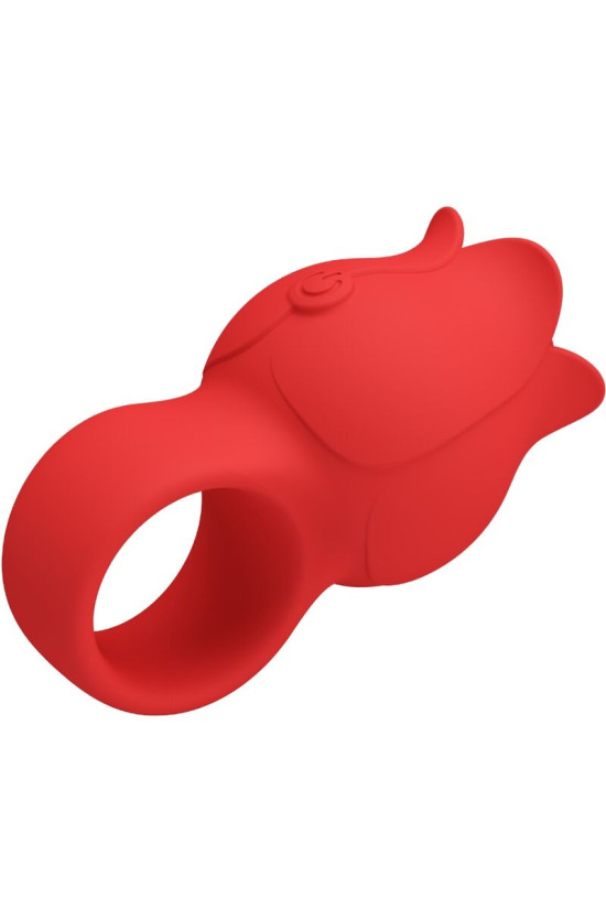 PRETTY LOVE - VIBRATORE A DITA A FORMA DI ROSA JAE 10 VIBRAZIONI ROSSO