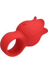 PRETTY LOVE - VIBRATORE A DITA A FORMA DI ROSA JAE 10 VIBRAZIONI ROSSO