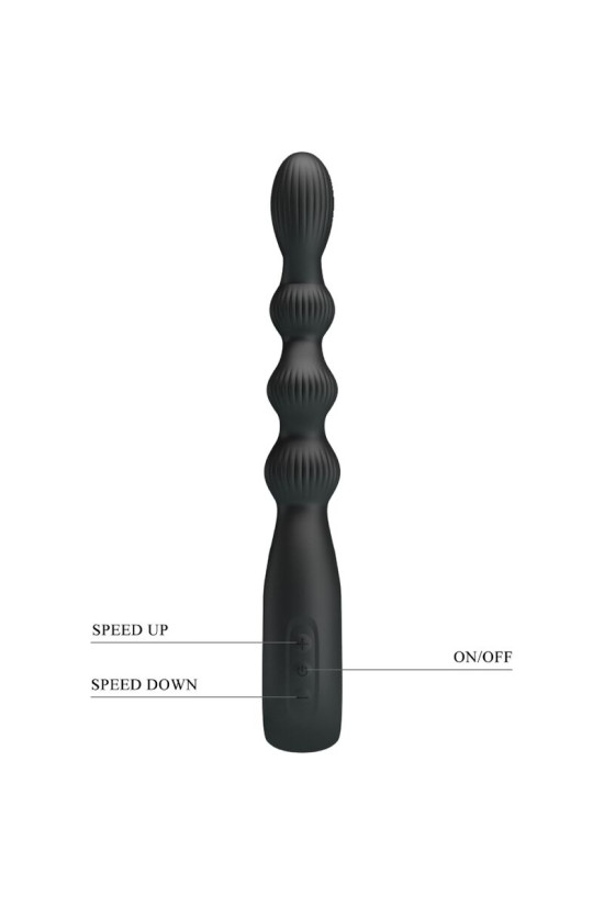 PRETTY LOVE - FEDERER VIBRATORE ANALE 12 VIBRAZIONI NERO