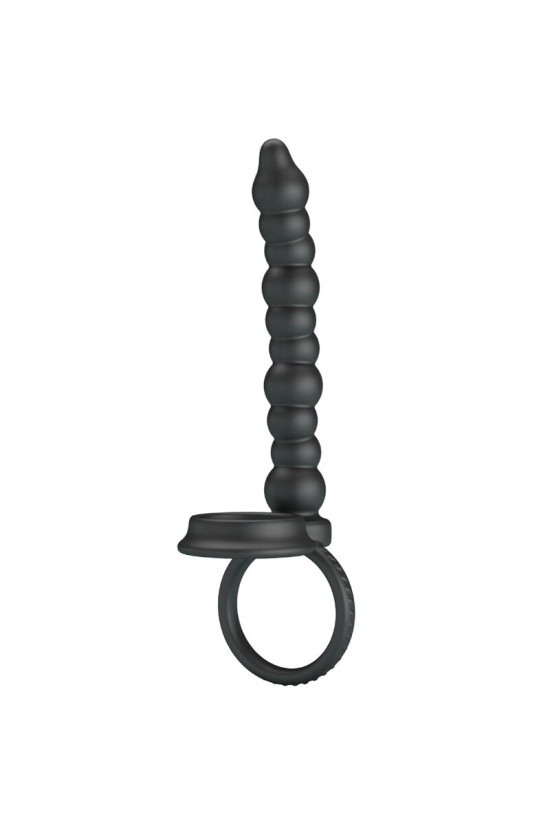 PRETTY LOVE - DILLION ANELLO PER IL PENE A DOPPIA PENETRAZIONE NERO