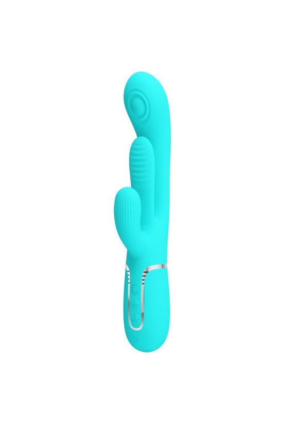 PRETTY LOVE - SHANIA TRIPLE RABBIT VIBRATORE MULTIFUNZIONE 3 IN 1 BLU