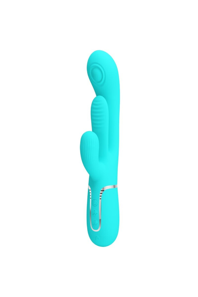 PRETTY LOVE - SHANIA TRIPLE RABBIT VIBRATORE MULTIFUNZIONE 3 IN 1 BLU