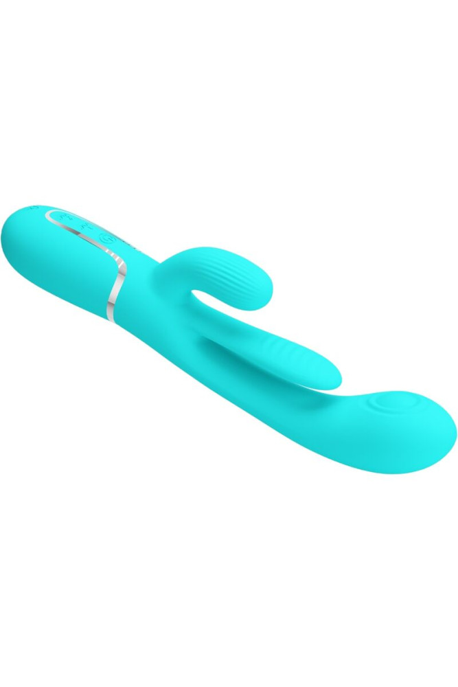 PRETTY LOVE - SHANIA TRIPLE RABBIT VIBRATORE MULTIFUNZIONE 3 IN 1 BLU