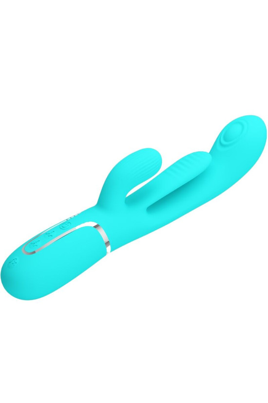 PRETTY LOVE - SHANIA TRIPLE RABBIT VIBRATORE MULTIFUNZIONE 3 IN 1 BLU