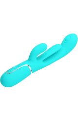 PRETTY LOVE - SHANIA TRIPLE RABBIT VIBRATORE MULTIFUNZIONE 3 IN 1 BLU
