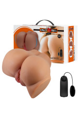 CRAZY BULL - VIBRATORE EMILIA ASS CON VAGINA E ANO REALISTICI