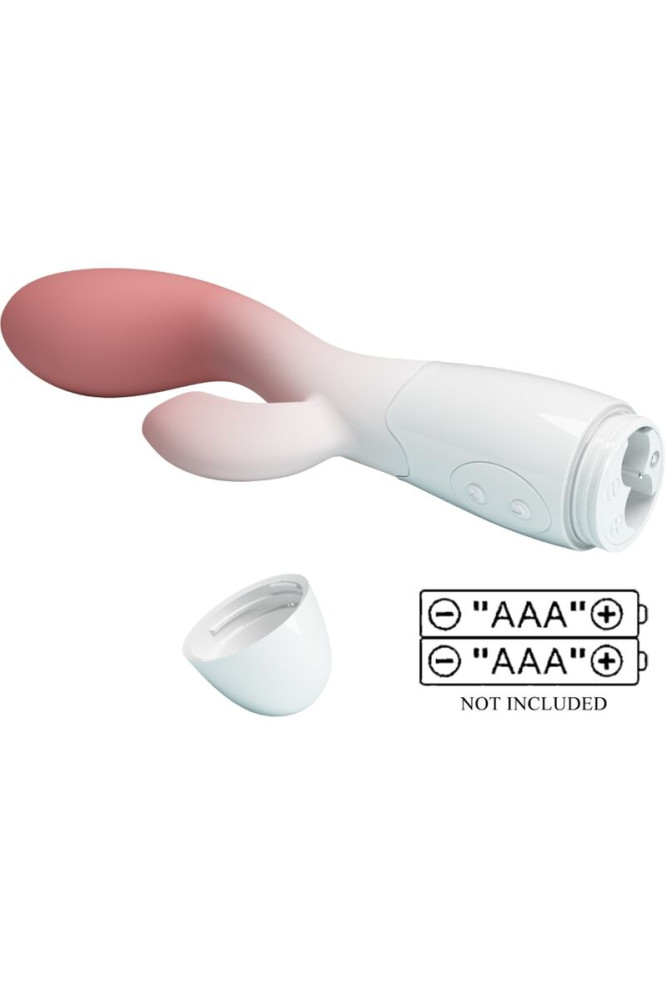 PRETTY LOVE - VIBRATORE PUNTO G LUMINOSO + STIMOLATORE CLITORIDEO 30 VIBRAZIONI ROSA