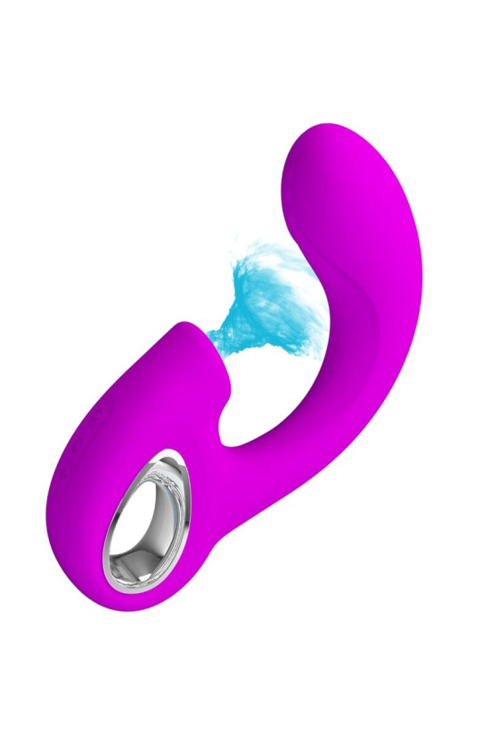 PRETTY LOVE - SIBEL SIBEL VIBRATORE PUNTO G + STIMOLATORE CLITORIDEO 10 VIBRAZIONI VIOLA