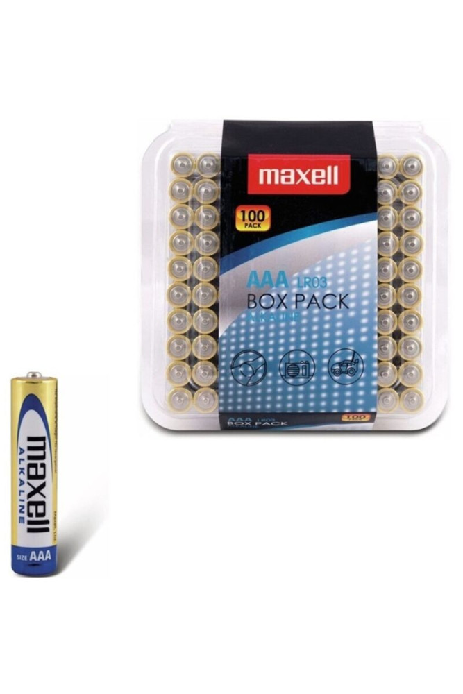MAXELL - BATTERIA ALCALINICA AAA LR03 CONFEZIONE*100 BATTERIE