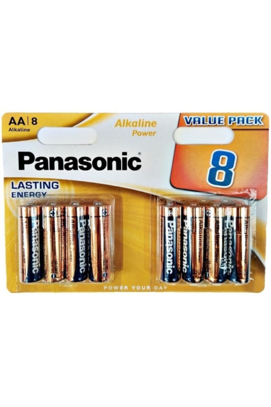 PANASONIC - BATTERIA ALCALINA BRONZO AA LR6 BLISTER*8