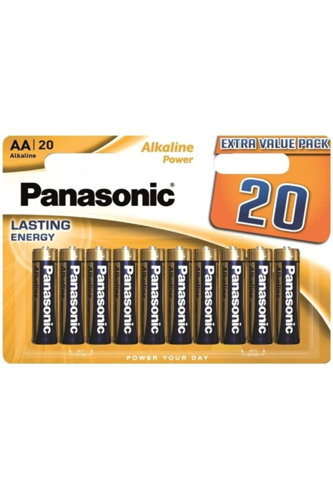 PANASONIC - BATTERIA ALCALINA BRONZO AA LR6 BLISTER*20
