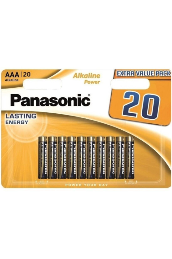 PANASONIC - BATTERIA ALCALINA BRONZO AAA LR03 BLISTER*20