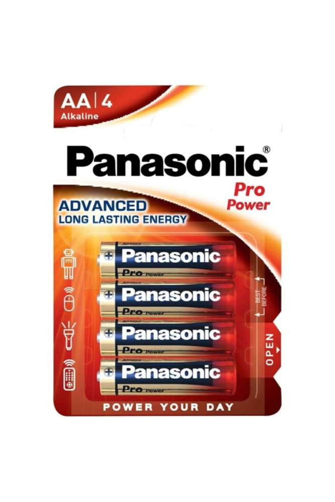 PANASONIC - BATTERIA ALCALINE AA PRO POWER LR6 BLISTER*4